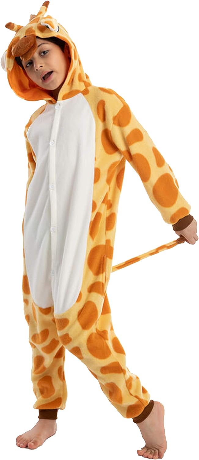 Spooktacular Creations Unisex Child Pajama Plush jumpsuit One Piece Giraffe Animal Halloween Costume