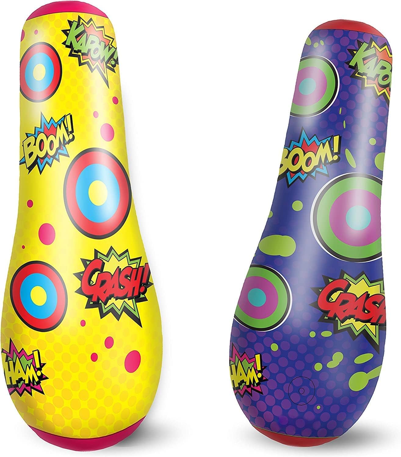 JOYIN Inflatable Bopper, 47 Inches Kids Punching Bag with Bounce-Back Action, Double-Sided Inflatable Punching Bag for Kids (1 Pack)