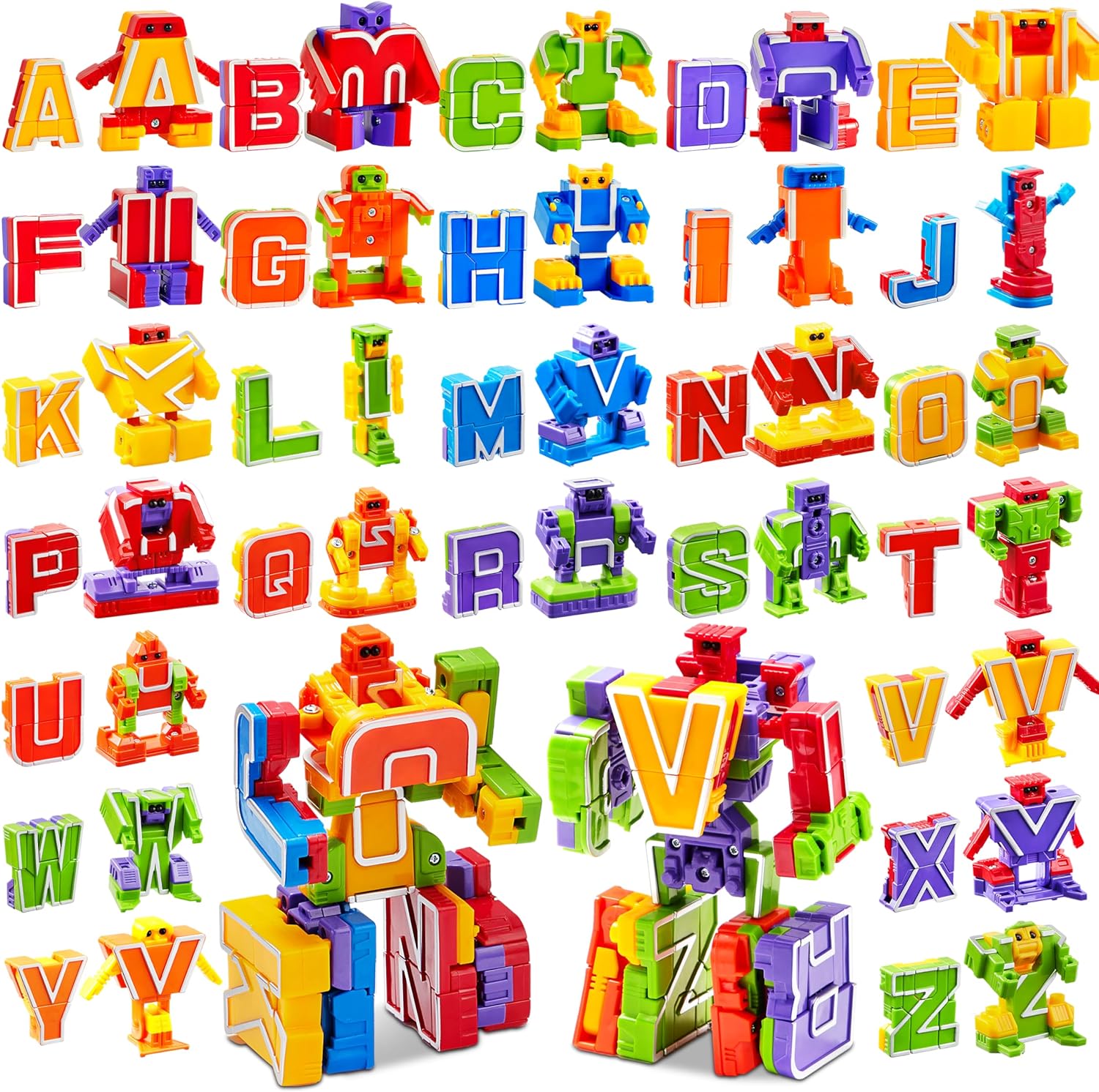 JOYIN Alphabet Robots Toys for Kids, ABC Learning Toys, Alphabots, Letters, Toddlers Education Toy, Carnival Prizes, Christmas Toys, Treasure Box and Prize for Classroom