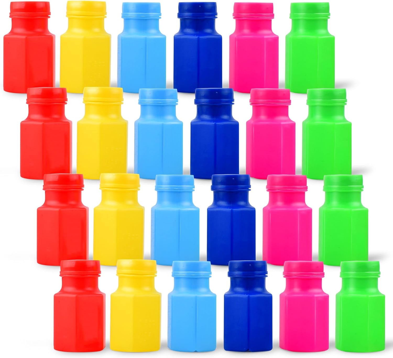 Sloosh 24 Pack Mini Bubble Bottles with Wand Bubble Refill for Kids' Bubble Toys Summer Bubble Fun Activity, Easter, and Assortment Party Favors