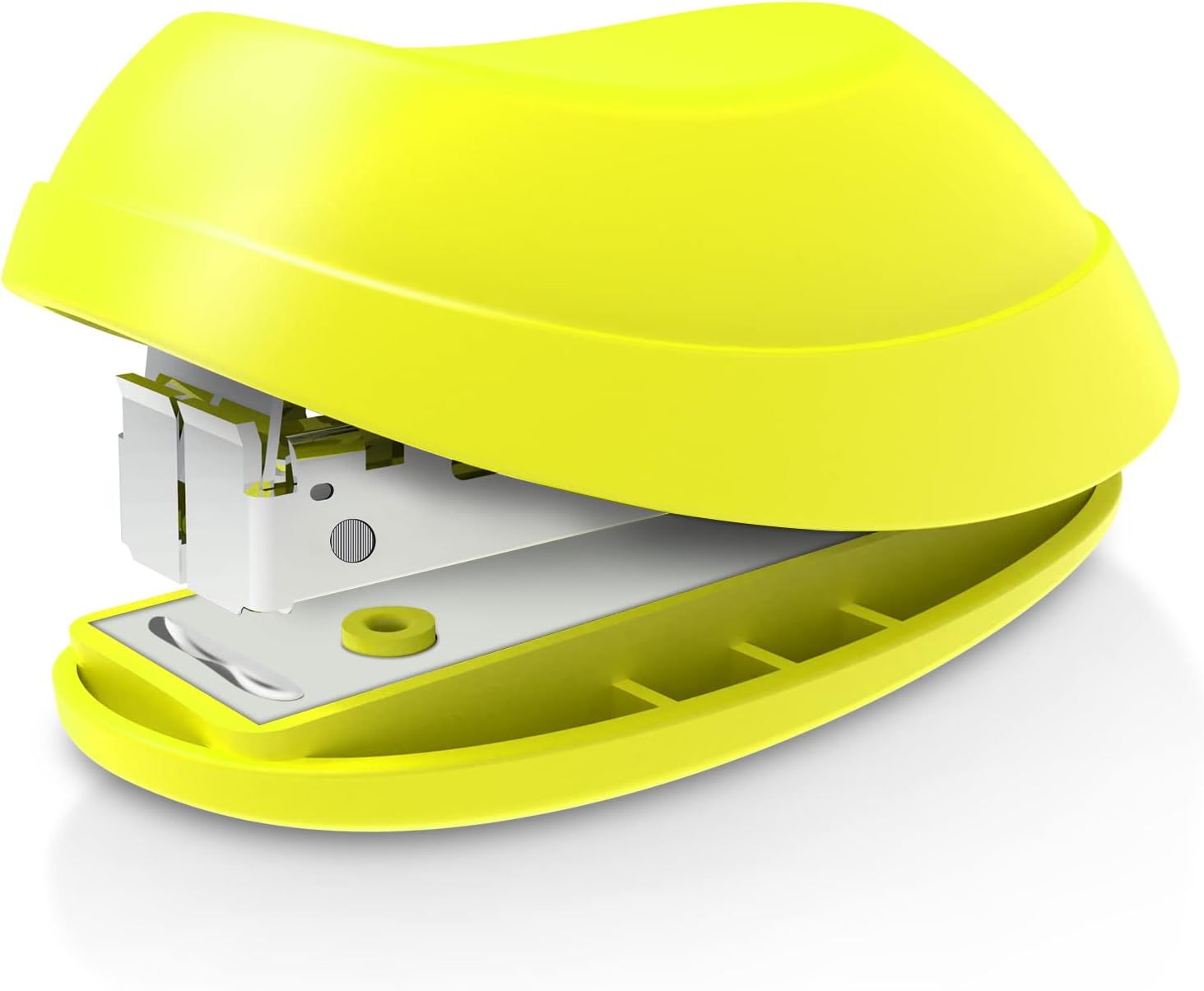 Deli Mini Stapler, 15 Sheet Capacity, Includes Built-in Staple Remover & 1000pcs NO.10 Staples, Yellow