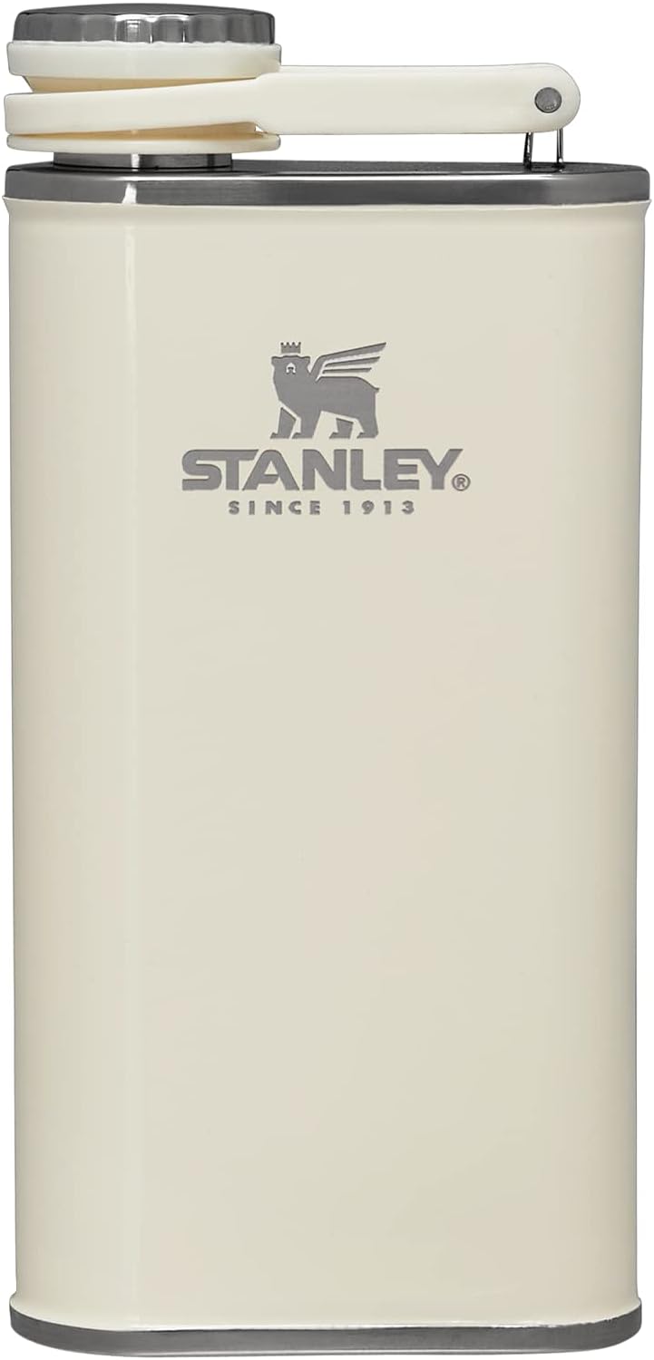 Stanley Classic Flask 8oz with Never-Lose Cap, Wide Mouth Stainless Steel Hip Flask