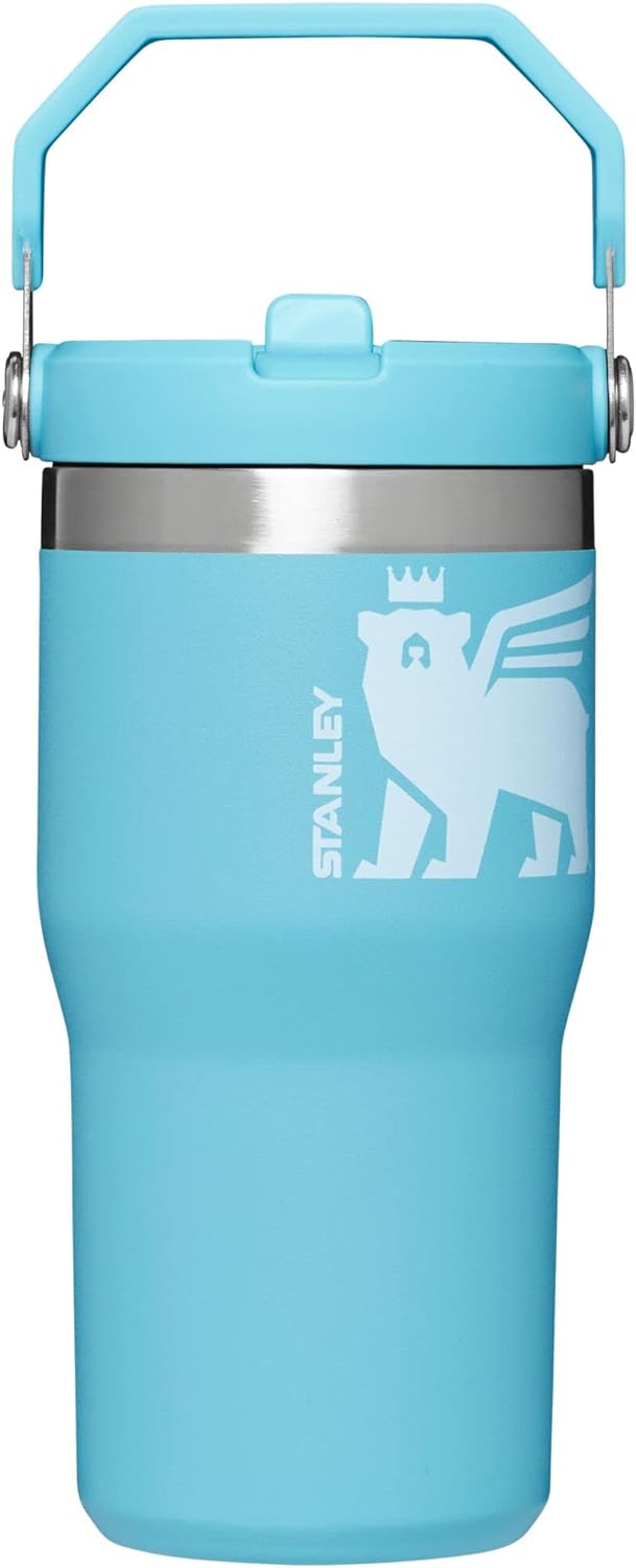 Stanley Classic IceFlow Flip Straw Tumbler for Kids (8 or Above), 20oz, Stan the Bear Stainless Steel Tumbler with Double-Wall Vacuum Insulation