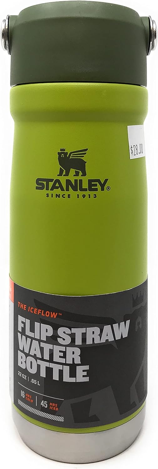 Stanley IceFlow Stainless Steel Bottle with Straw, Vacuum Insulated Water Bottle for Home, Office or Car, Reusable Leakproof Cup with Straw and Handle