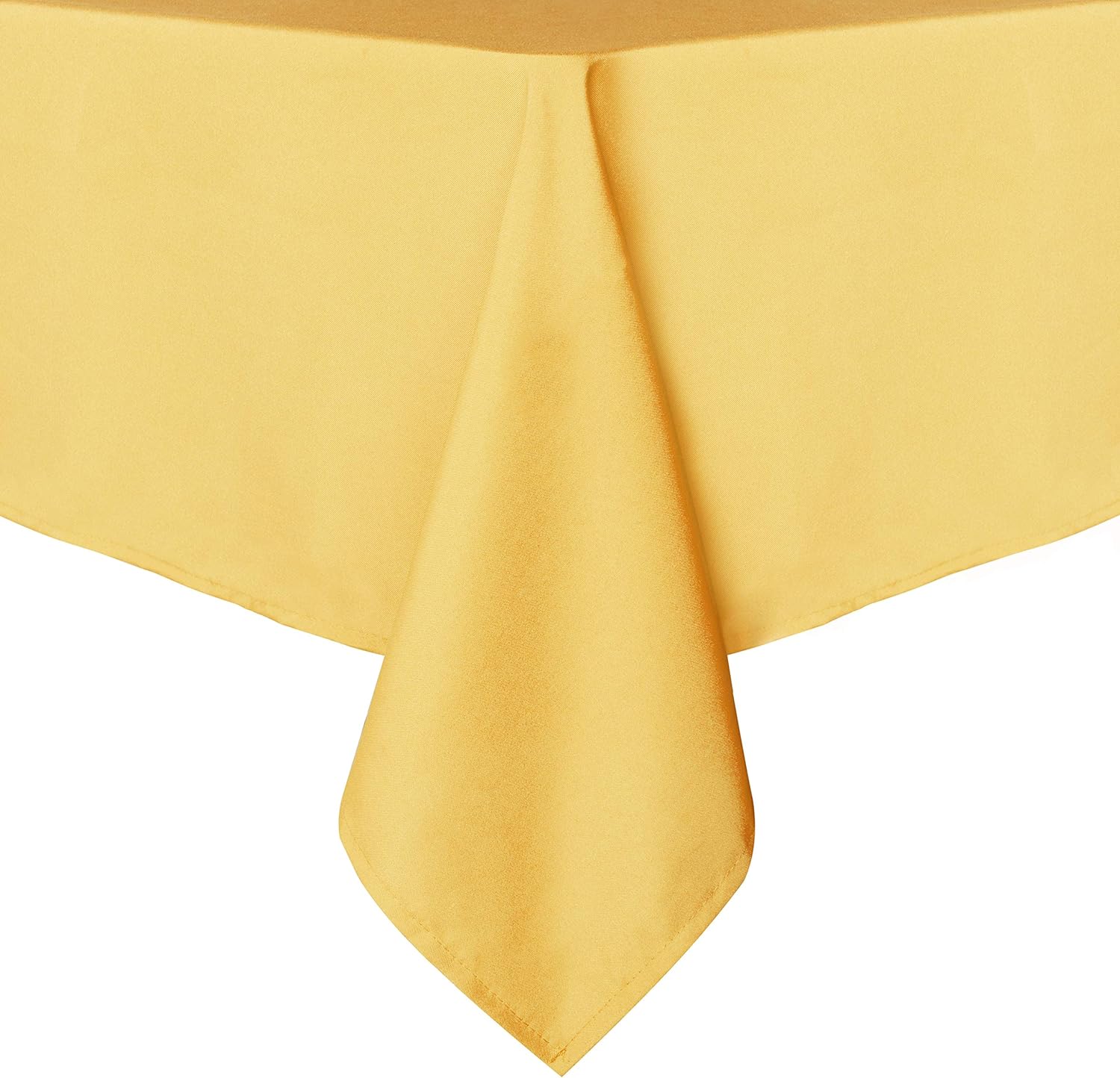 sancua Rectangle Tablecloth - 60 x 84 Inch - Stain and Wrinkle Resistant Washable Polyester Table Cloth, Decorative Fabric Table Cover for Dining Table, Buffet Parties and Camping, Yellow