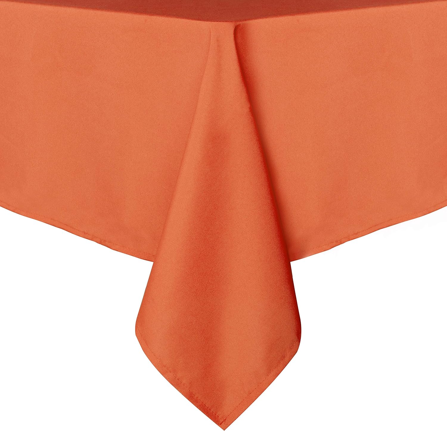 sancua Rectangle Tablecloth - 60 x 84 Inch - Stain and Wrinkle Resistant Washable Polyester Table Cloth, Decorative Fabric Table Cover for Dining Table, Buffet Parties and Camping, Orange