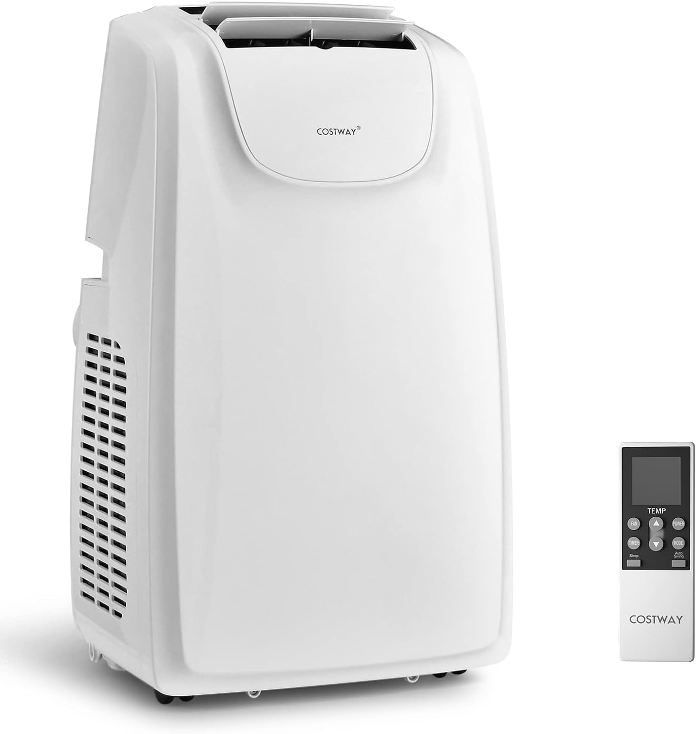 COSTWAY 11,500 BTU Portable Air Conditioner, with Dual Hose, Remote Control, Powerful AC Unit Rooms up to 400 Sq.Ft. with Dehumidifier, Fan, Sleep Mode, 24H Timer & Window Installation Kit