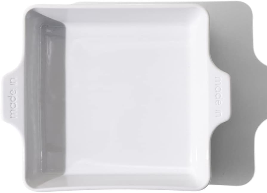 Made In Cookware - Square Baking Dish - White - Hand Crafted Porcelain - Professional Bakeware - Made in France