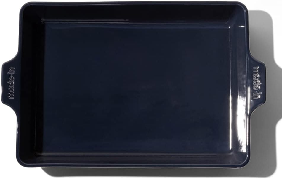 Made In Cookware - Rectangular Baking Dish - Slate Blue - Hand Crafted Ceramic - Professional Bakeware - Made in France