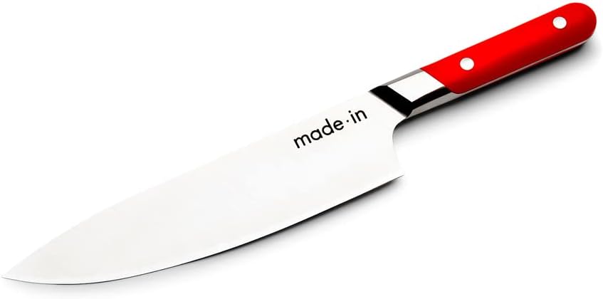 Made In Cookware - 8 Chef Knife France - Full Tang With Pomme Red Handle