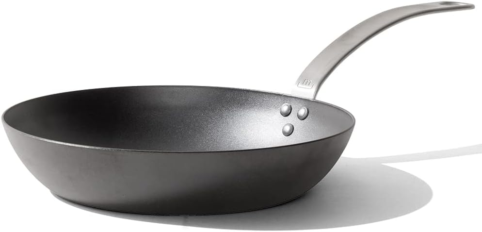 Made In Cookware - Seasoned 10 Blue Carbon Steel Frying Pan - (Like Cast Iron, but Better) - Professional Cookware Sweden - Induction Compatible