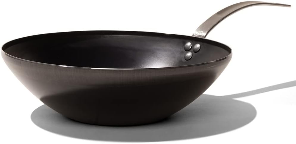 Made In Cookware - 12 Blue Carbon Steel Wok - (Like Cast Iron, but Better) - Professional Cookware France - Induction Compatible