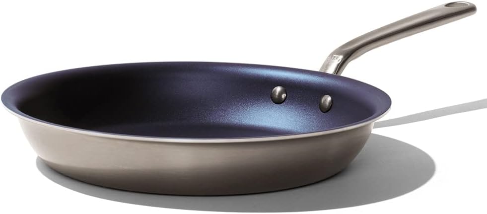 Made In Cookware - 10 Non Stick Frying Pan (Harbour Blue) - 5 Ply Stainless Clad Nonstick - Professional Cookware USA - Induction Compatible