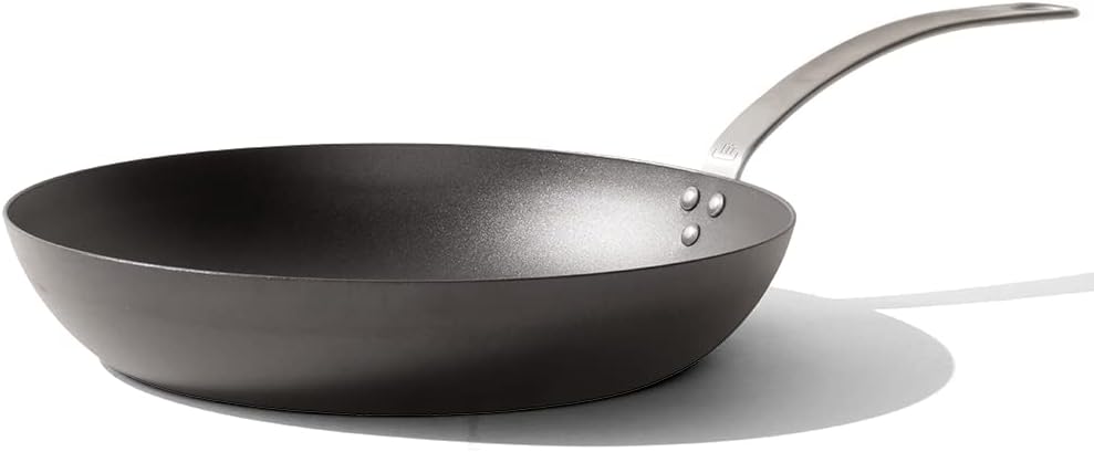 Made In Cookware - Seasoned 12 Blue Carbon Steel Frying Pan - (Like Cast Iron, but Better) - Professional Cookware Sweden - Induction Compatible