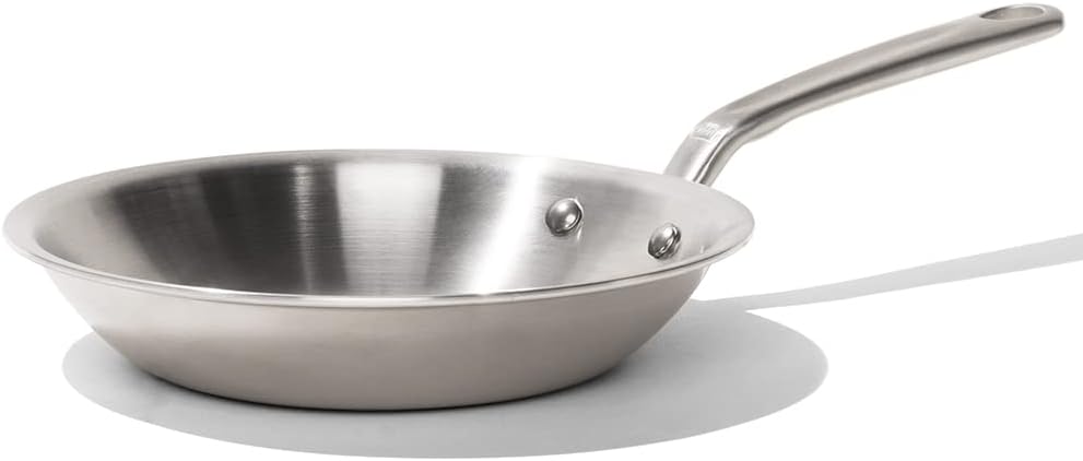 Made In Cookware - 8-Inch Stainless Steel Frying Pan - 5 Ply Stainless Clad - Professional Cookware USA - Induction Compatible