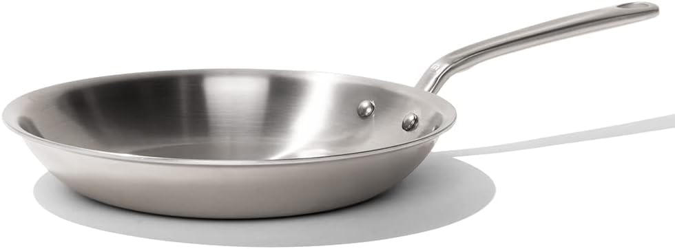 Made In Cookware - 10-Inch Stainless Steel Frying Pan - 5 Ply Stainless Clad - Professional Cookware Italy - Induction Compatible