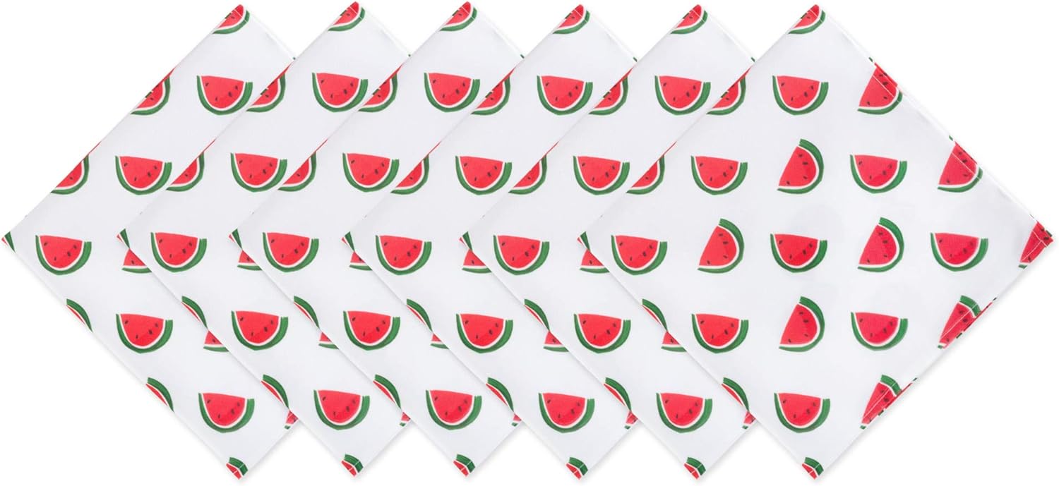 DII Watermelon Outdoor Tabletop Collection, Stain Resistant & Waterproof, Napkin Set, 20x20