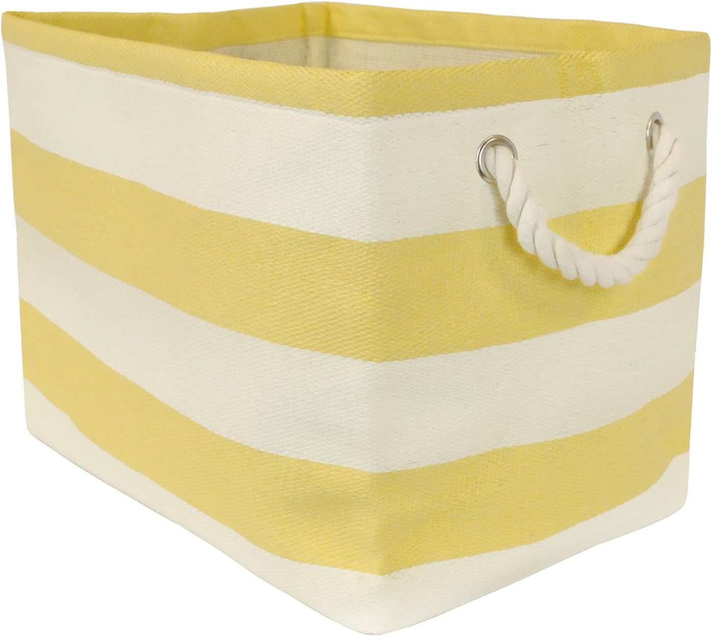 DII, Woven Paper Storage Bin, Collapsible, 11x10x9, Rugby Yellow