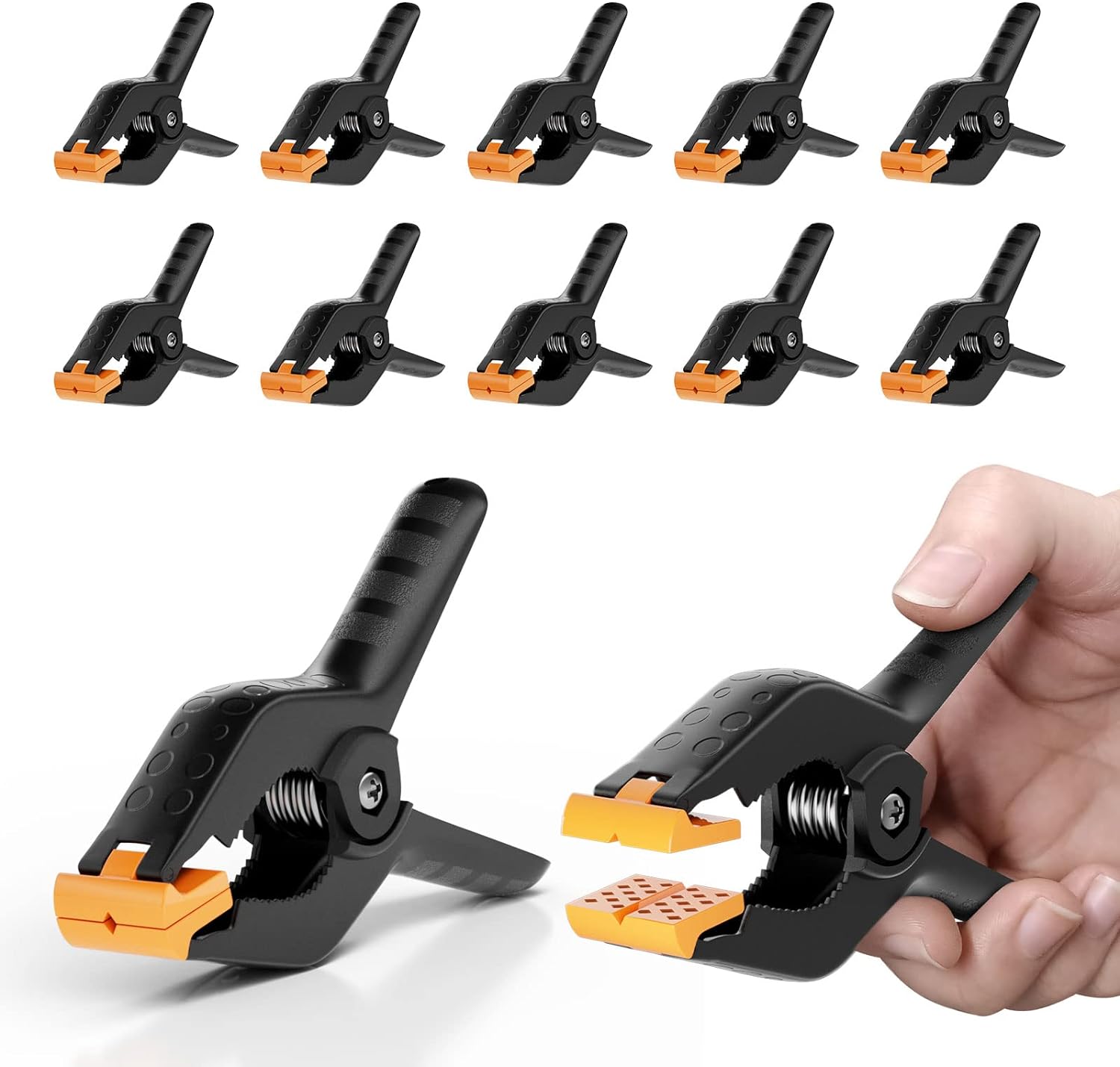 Emart Heavy Duty Spring Clamps 4.5 inch 12 Pack, Photo Booth Backdrop Clips for Muslin, Paper, Photo Background Support, Photography Studio