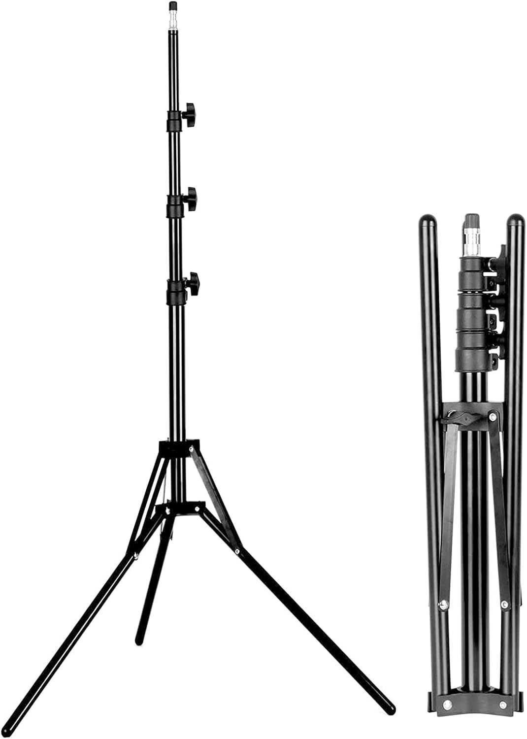 EMART Travel Light Stand for Photography, 6' Compact Portable Reverse Folding Tripod Lighting Stand Lightweight Suitable for Camera Flash, Ringlight, Photo Reflector, Umbrella, Studio Video Lightstand