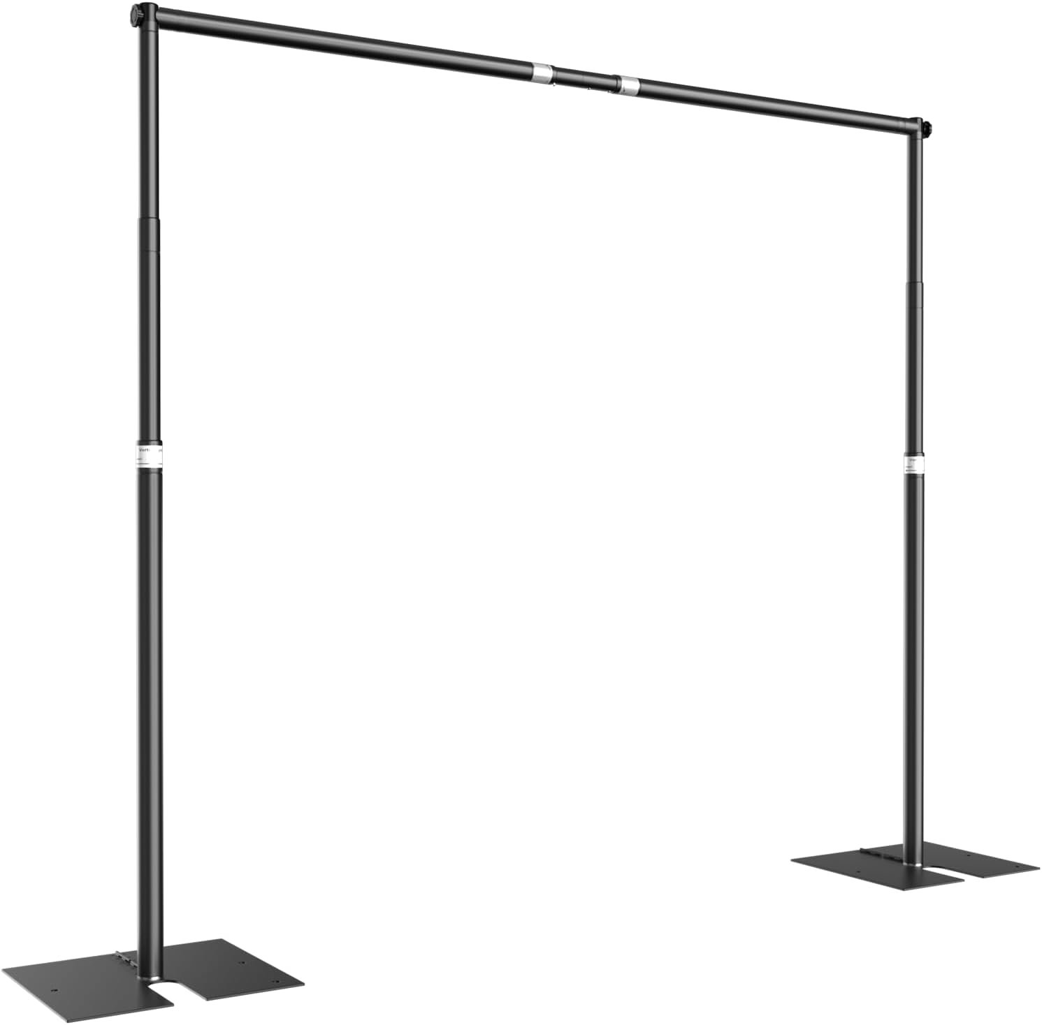 Emart Pipe and Drape Backdrop Stand Kit 8.5x10ft, Heavy Duty Backdrop Stand with Metal Steel Base Adjustable Background Support System for Photography, Wedding, Party - Black