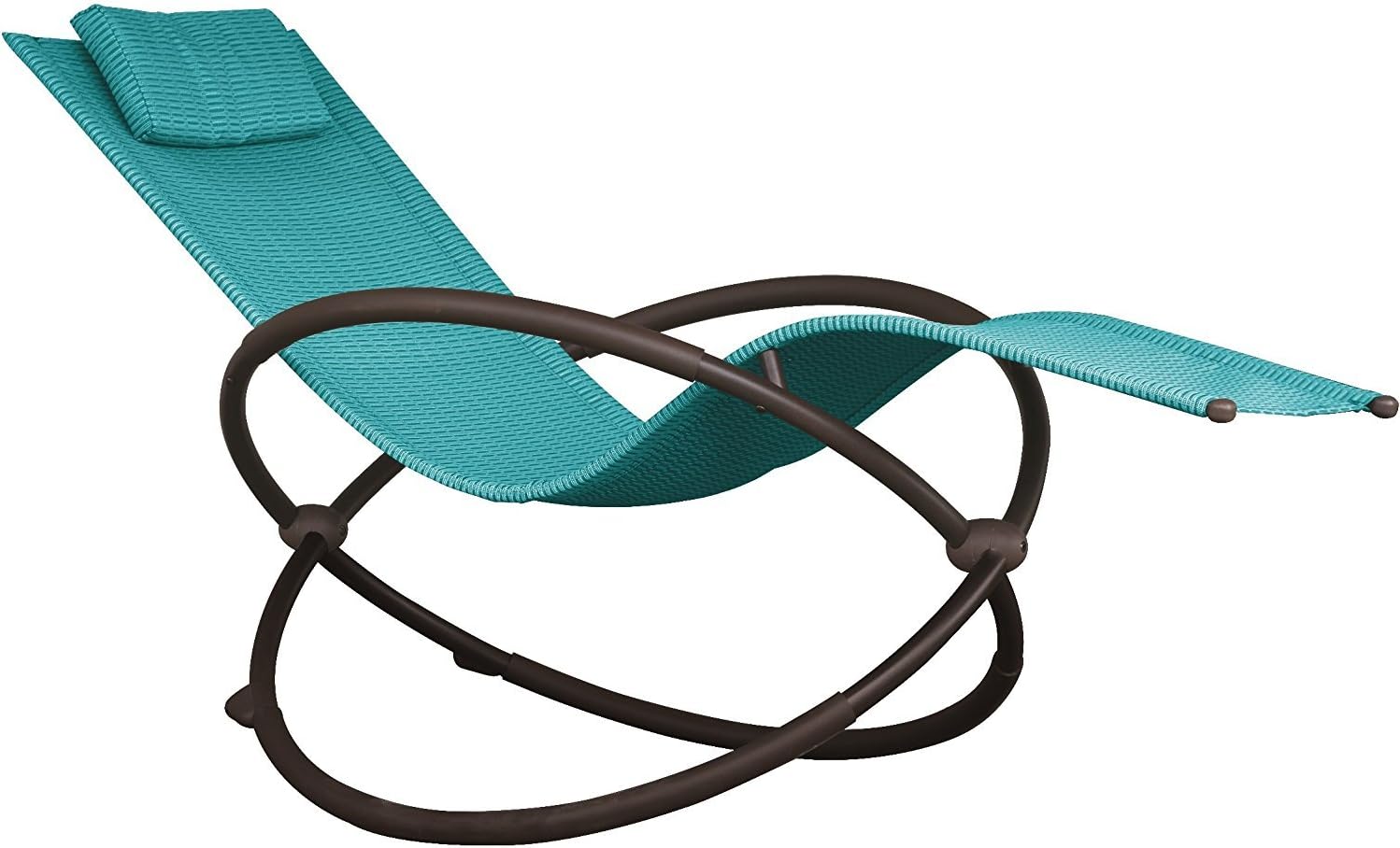 Vivere ORBL1-TT Orbital Lounger Outdoor Rocking Chair, True Turquoise