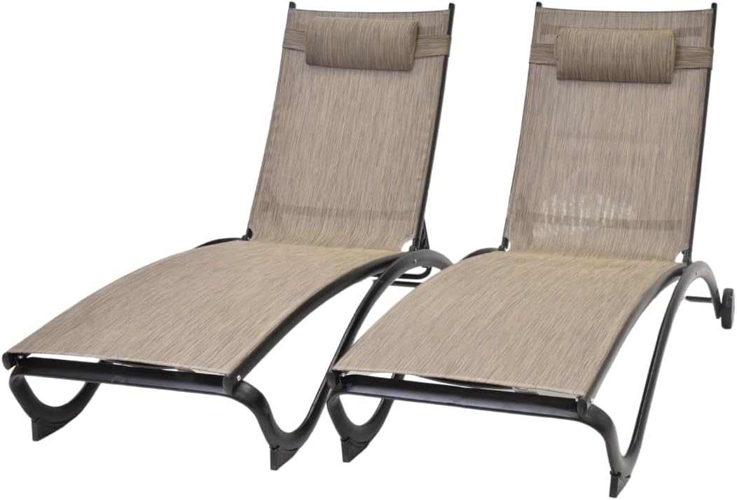 Vivere GLEL2-GR Loungers, Granite