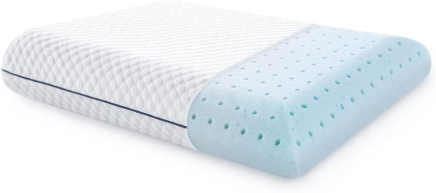 WEEKENDER Gel Memory Foam Pillow  Ventilated Cooling Pillow  Removable, Machine Washable Cover - Queen