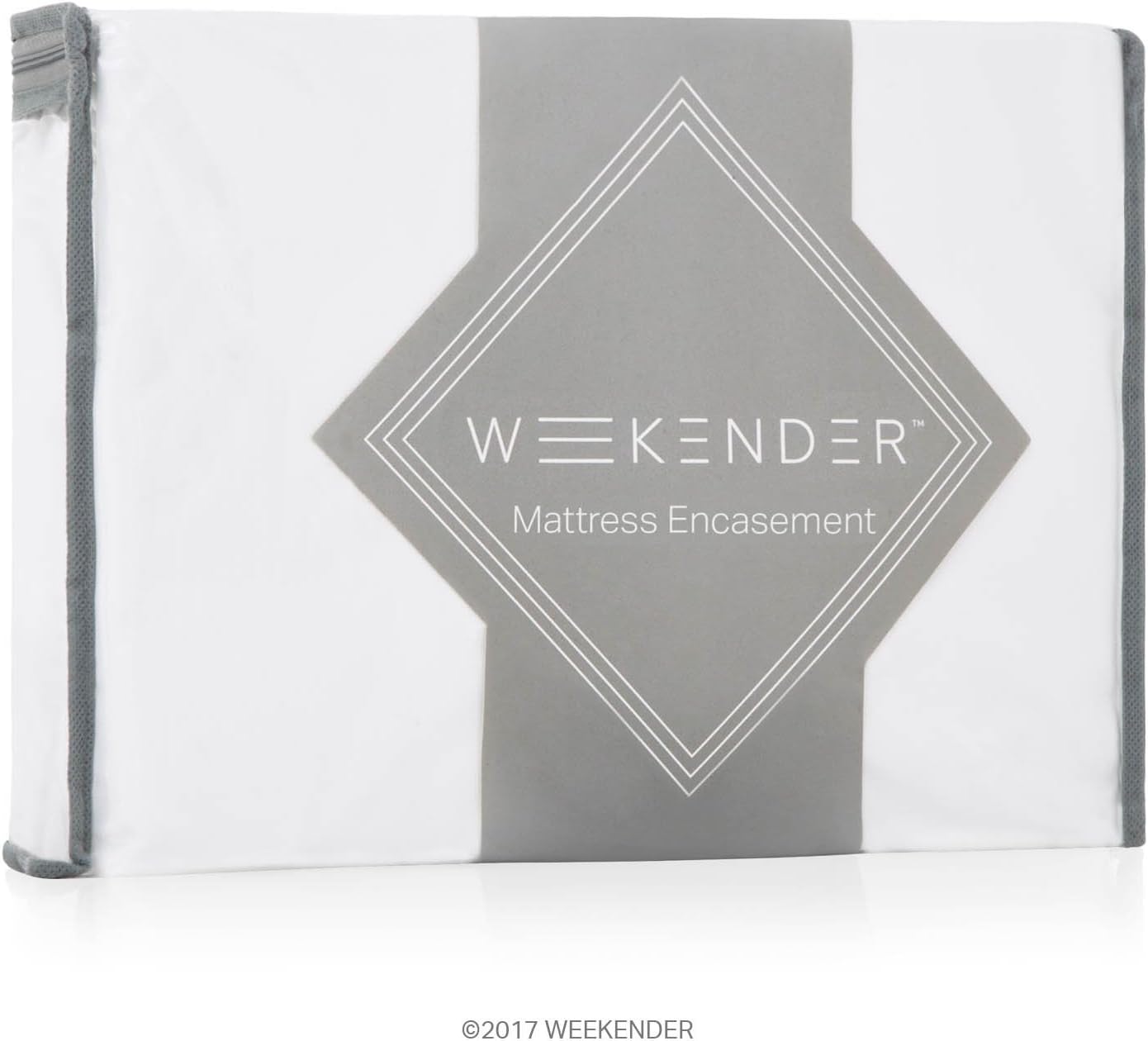 WEEKENDER Waterproof Mattress Encasement with Zipper Closure - Twin White