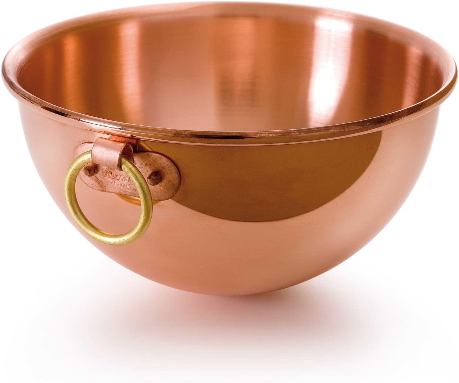 Mauviel M'Passion Copper Egg White Beating Bowl With Ring, 5-qt, Made in France