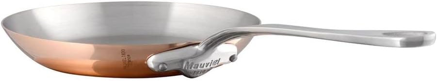 Mauviel M'150 S 1.5mm Polished Copper & Stainless Steel Frying Pan With Cast Stainless Steel Handle, 10.2-in, Made In France