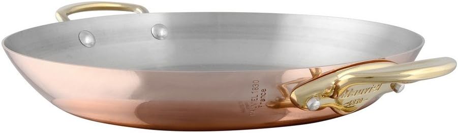 Mauviel M'150 B 1.5mm Polished Copper & Stainless Steel Round Pan, 10.2-in, Made in France