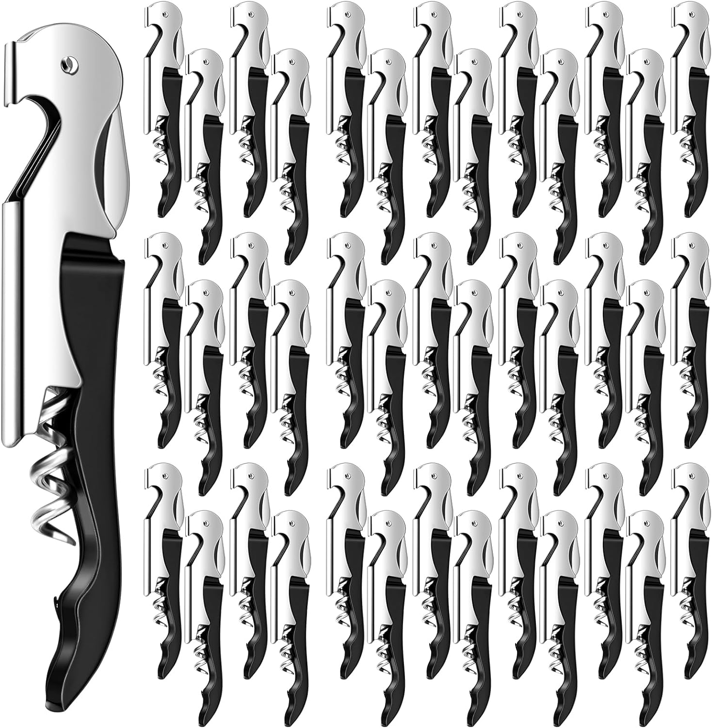 Umigy 150 Pcs Professional Waiter Corkscrew Wine Openers Set Double Hinged Wine Key with Foil Cutter Heavy Duty Stainless Steel Corkscrews for Wine Bottles Waiter Corkscrew Wine Opener for Bartender