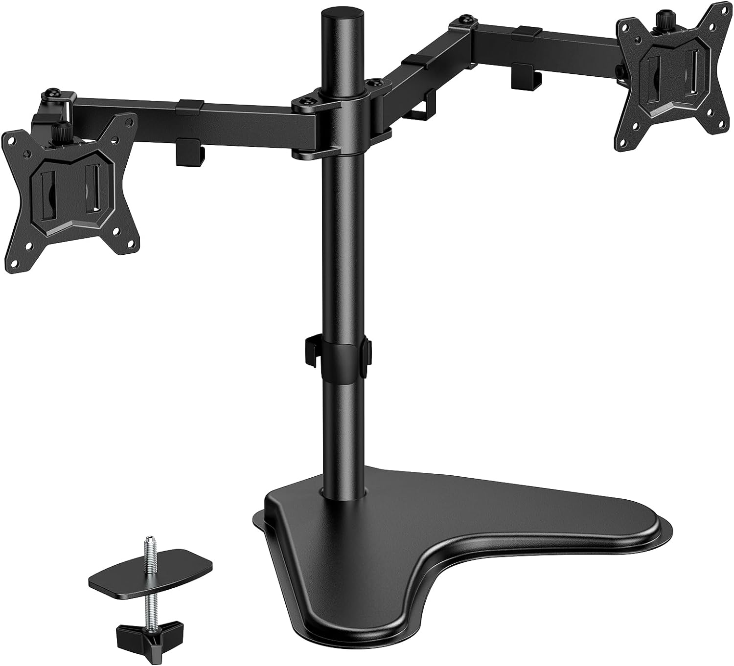 HUANUO 13-32 inch Dual Monitor Stand for Desk, Free Standing Monitor Stands for 2 Monitors Holds 17.6lbs per Arm, Fully Adjustable Monitor Desk Mount with Tilt, Swivel, Rotation, Max VESA 100x100mm