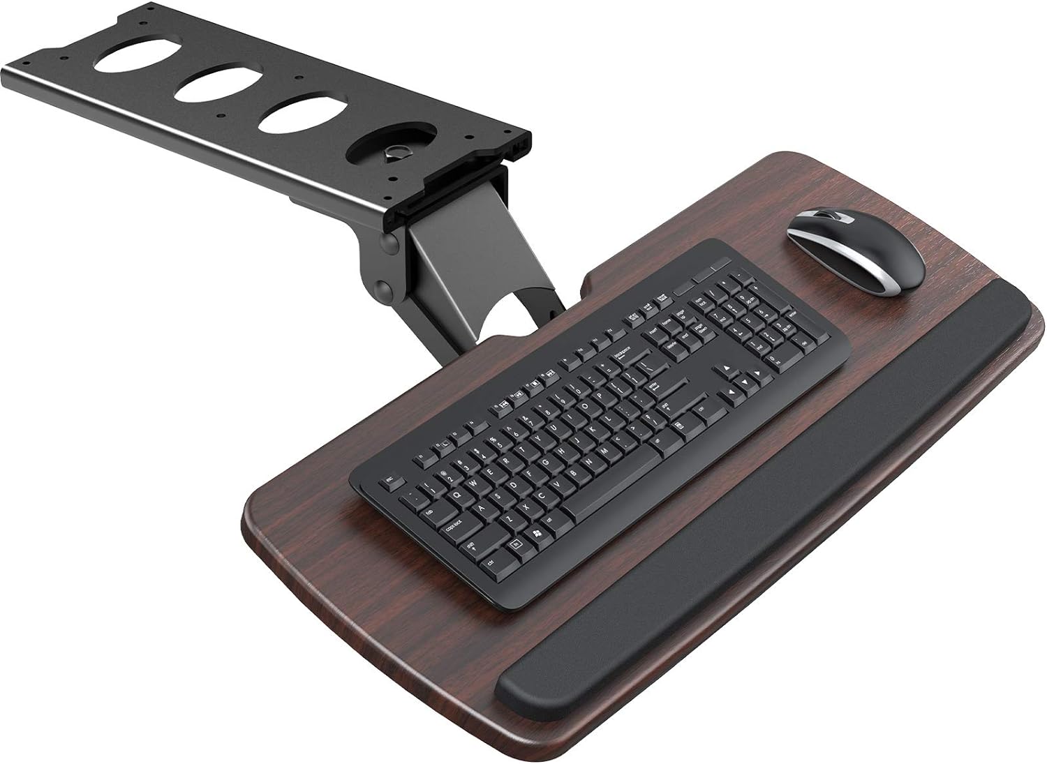 HUANUO Keyboard Tray Under Desk360 Adjustable Ergonomic Sliding Keyboard & Mouse Tray, 25 W x 9.8 D, Brown