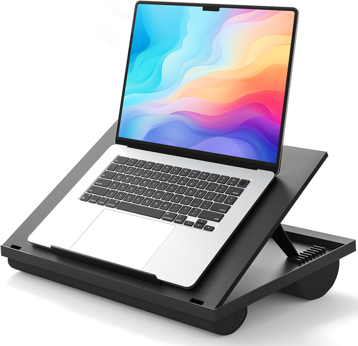 Adjustable Laptop Stand With 8 Angles - Dual Cushion Desk for Sofa, Bed, Car or Work Table by HUANUO