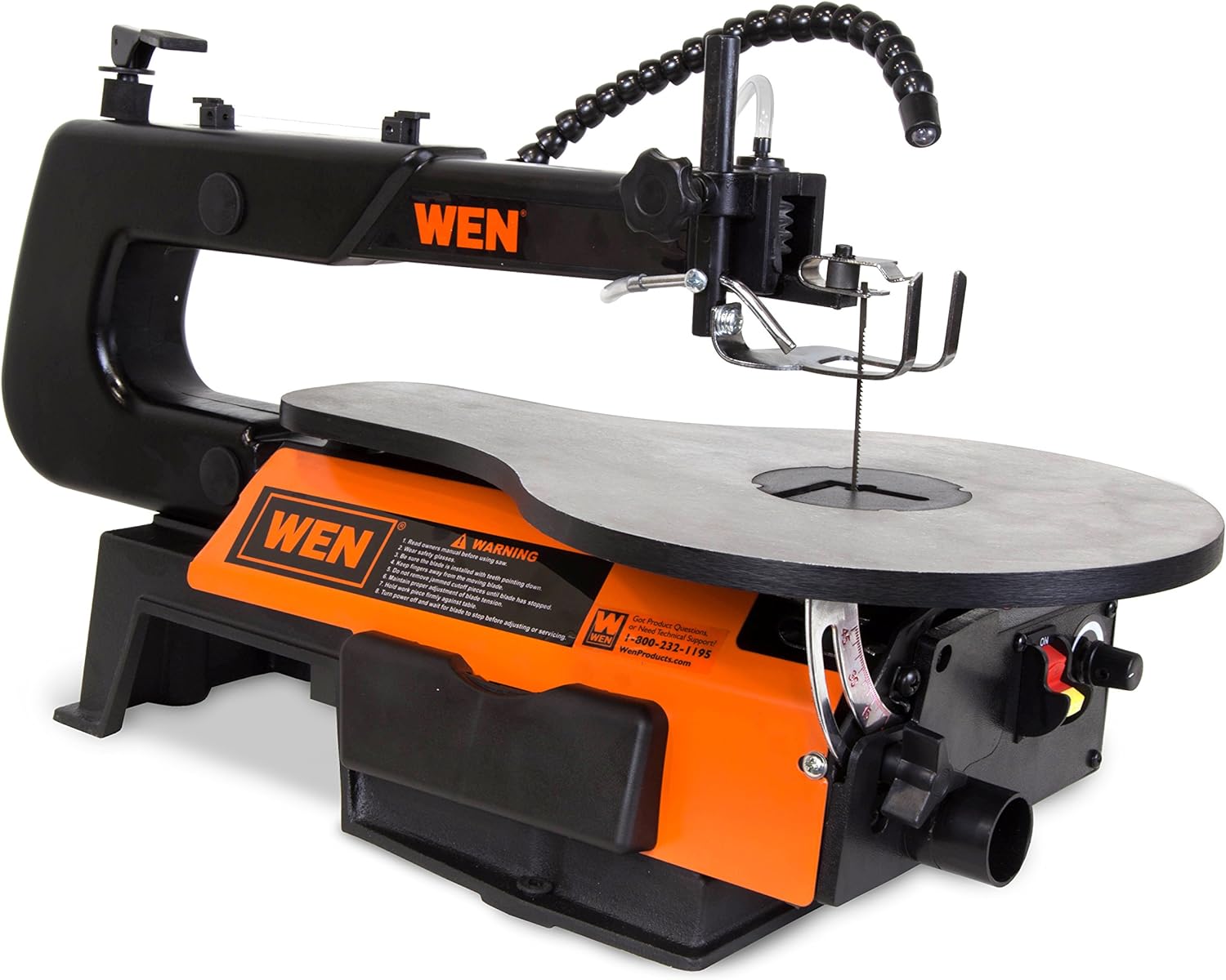 WEN 3921 16-Inch Two-Direction Variable Speed Scroll Saw with Work Light