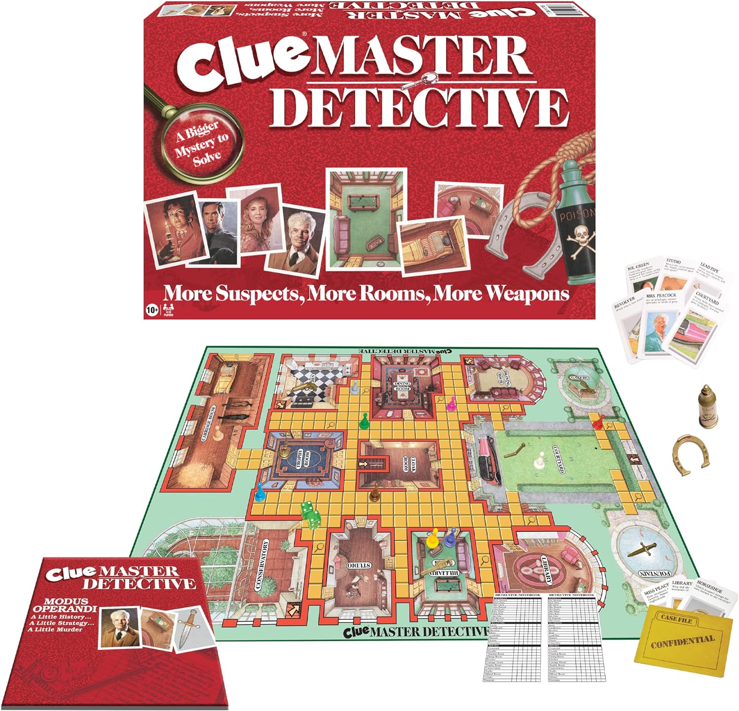 Winning Moves Games Clue Master Detective - Board Game, Multi-Colored, 10 years+