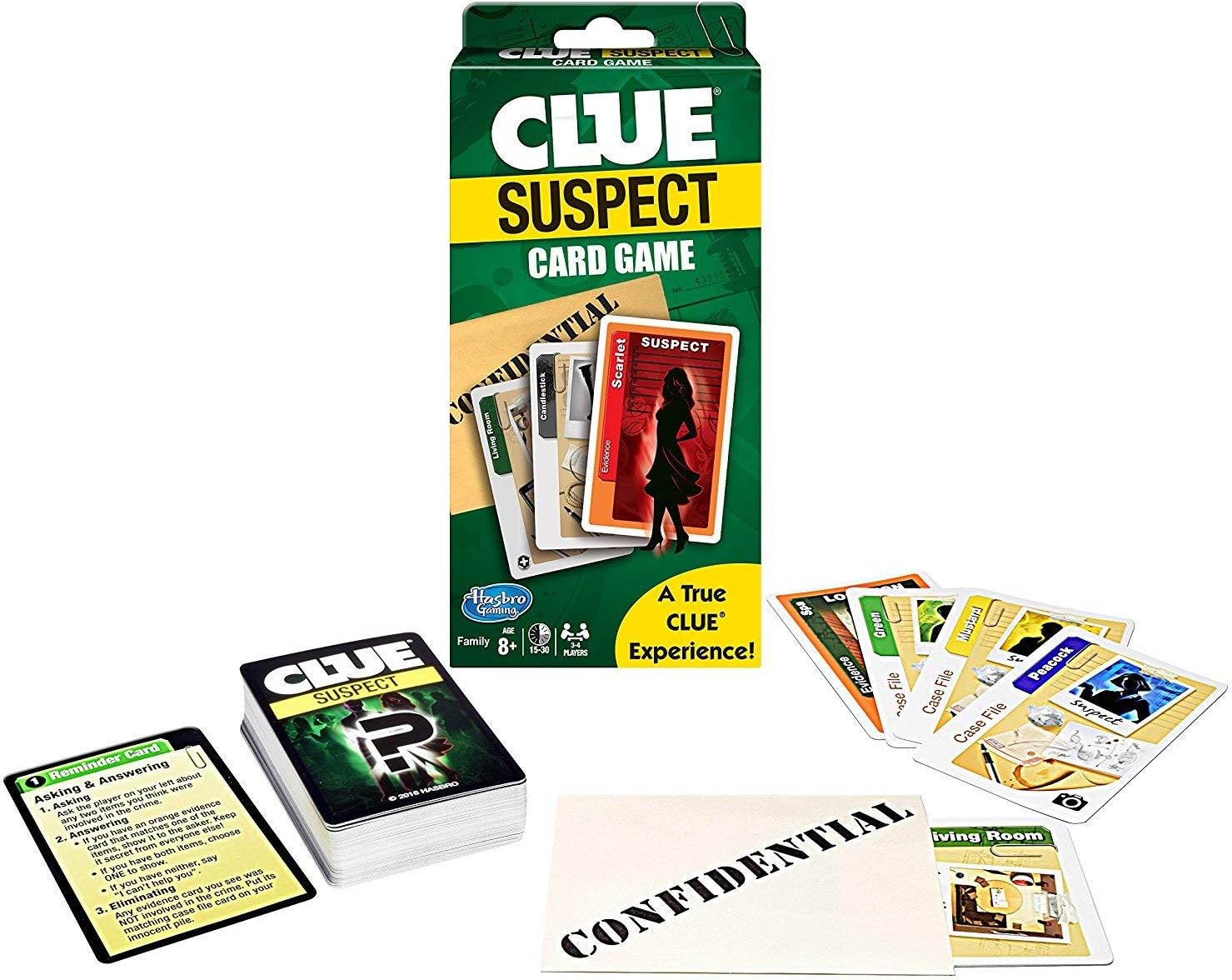 Clue Suspect Card Game - All The Fun of Clue - in Minutes!,96 months to 180 months