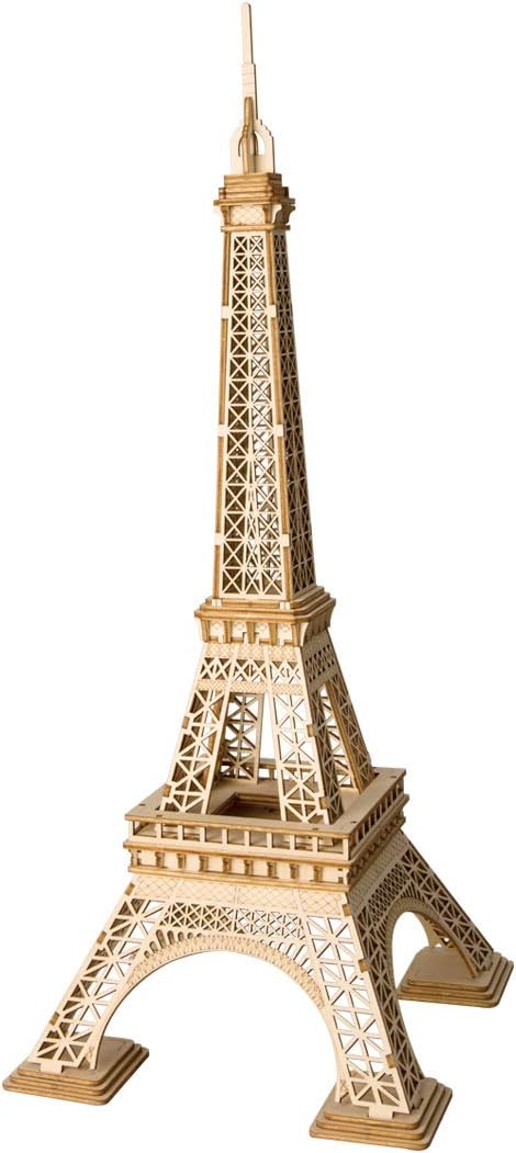 Rolife 3D Wooden Puzzle Assemble Toy-DIY Model Craft Kit-Home Decoration-Best Educational Birthday Day Gift for Boys Girls Friends Son Adults(Eiffel Tower)