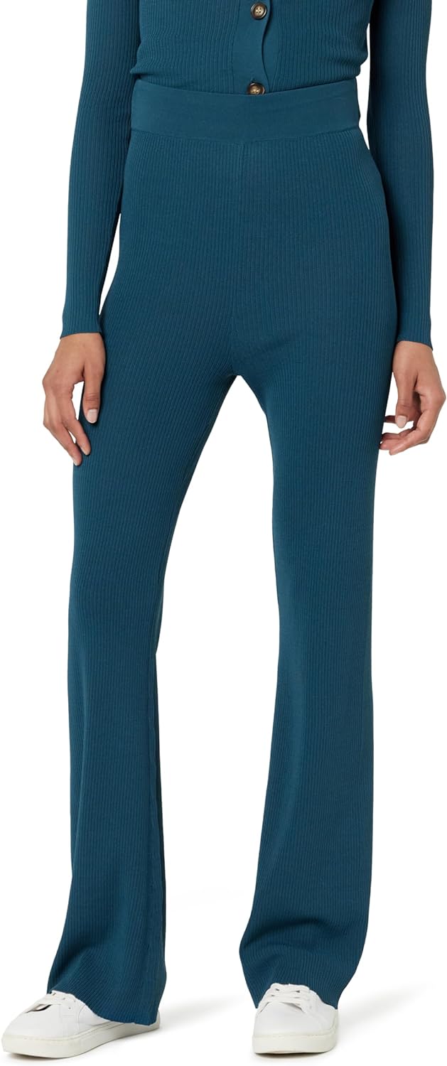 The Drop Women' Ellison Rib Flare Leg Sweater Pant