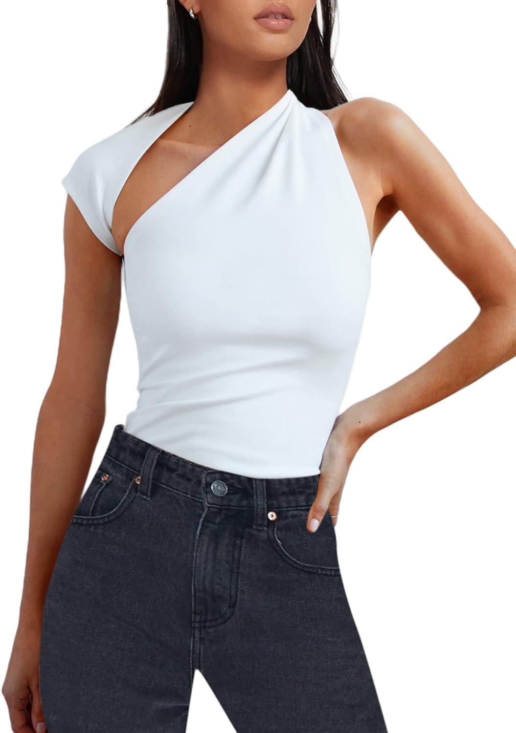 SOFIA'S CHOICE Women's Puff Long Sleeve Crop Top Sexy Ruched Front