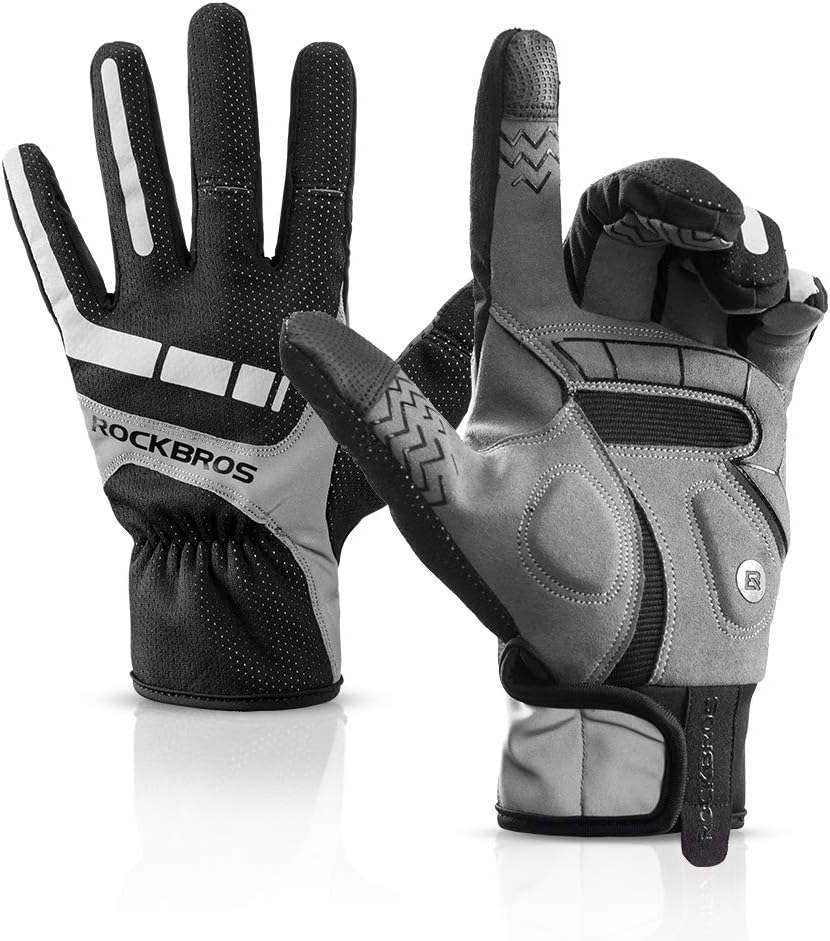 ROCKBROS Cycling Gloves Motocycle Mountain Bike Gloves Full Finger Biking Gloves for Men Bicycle Gloves