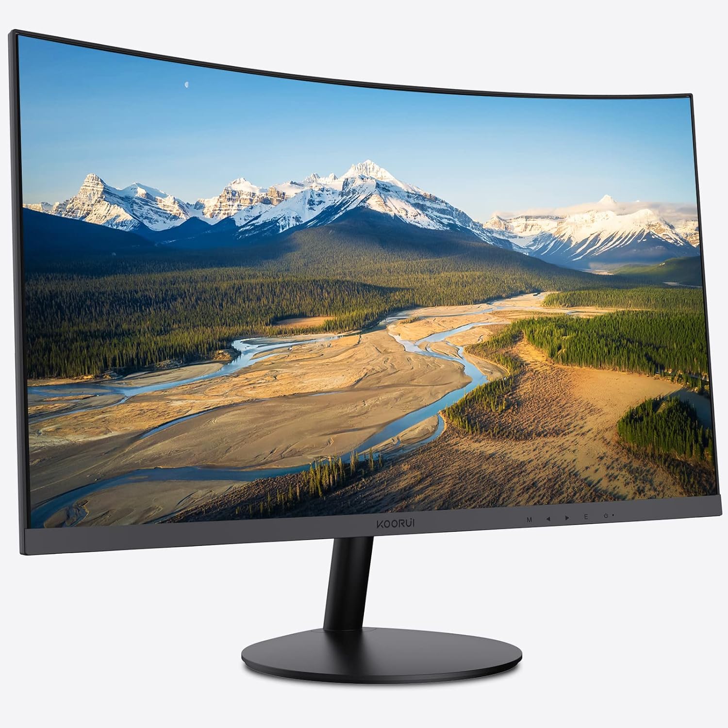 KOORUI 24 Curved 60Hz Computer Monitor LED Monitor Full HD 1080P HDMI VGA, 1800R, Tilt Adjustment, Eye Care, Black 24N5C