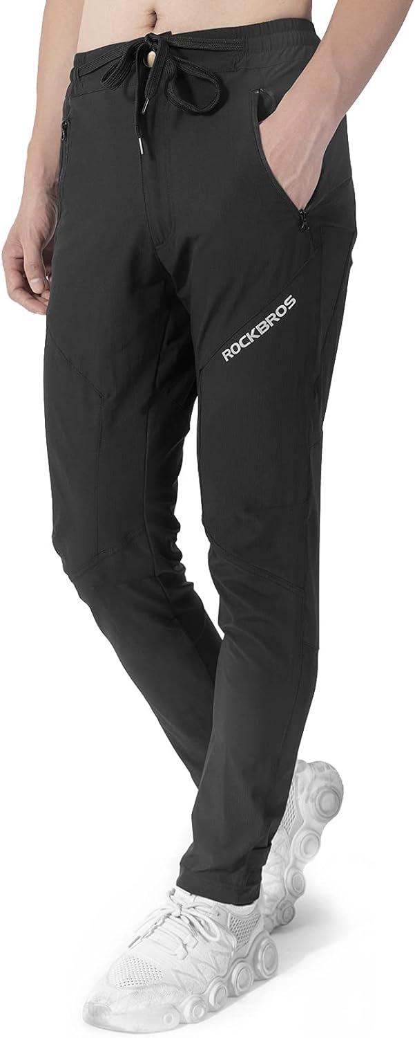 ROCKBROS Mens Cycling Pants Mountain Bike Pants Quick-Dry Biking Pants for Running Hiking Outdoor Sports