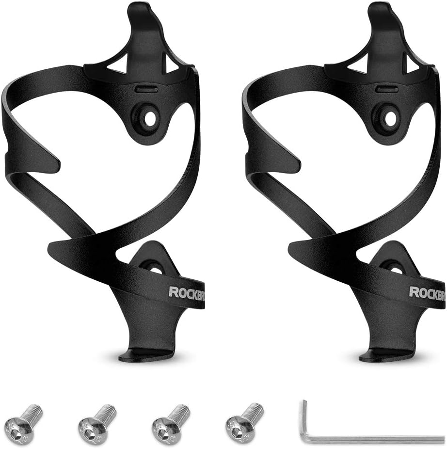 ROCKBROS Bike Water Bottle Cages Bicycle Water Bottle Holder Lightweight Aluminum Alloy Bike Bottle Bracket for Road and Mountain Bike-2Pack