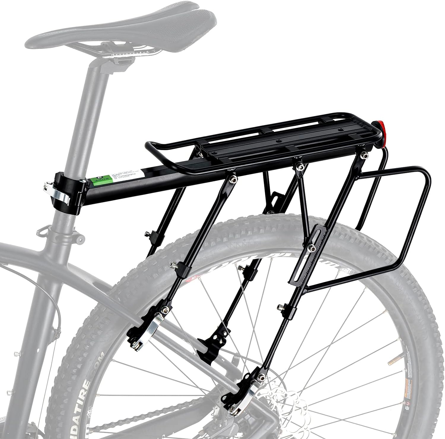 ROCKBROS Rear Bike Rack - 55 LBS Load Full Quick Release Aluminum Alloy Bike Cargo Racks with Instructions & Tools for MTB, Ebikes, Road Bike