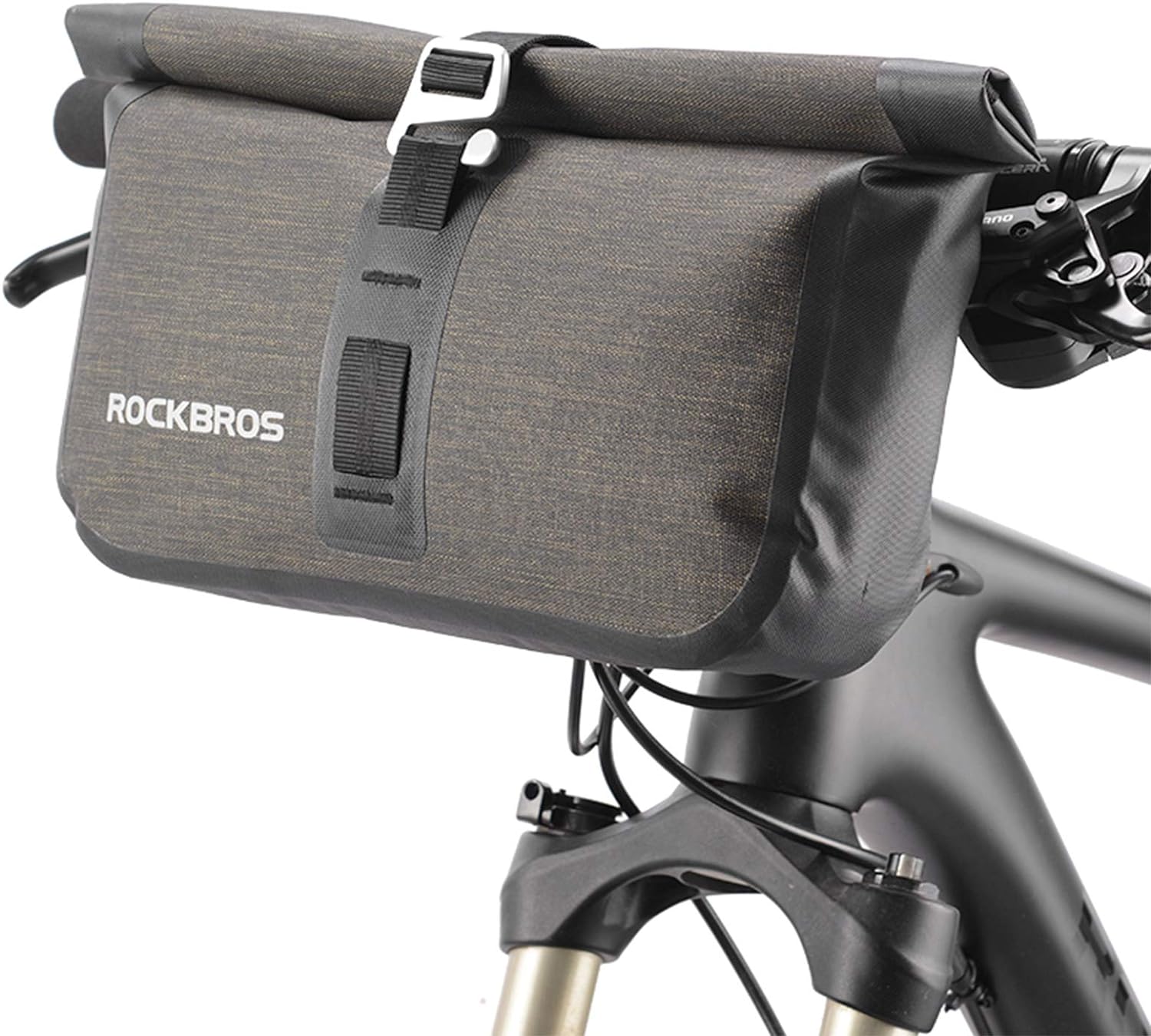 ROCKBROS Bike Handlebar Bag Waterproof Bicycle Front Handlebar Bike Bag 6L Bikepacking Bag for Mountain Road Bicycles