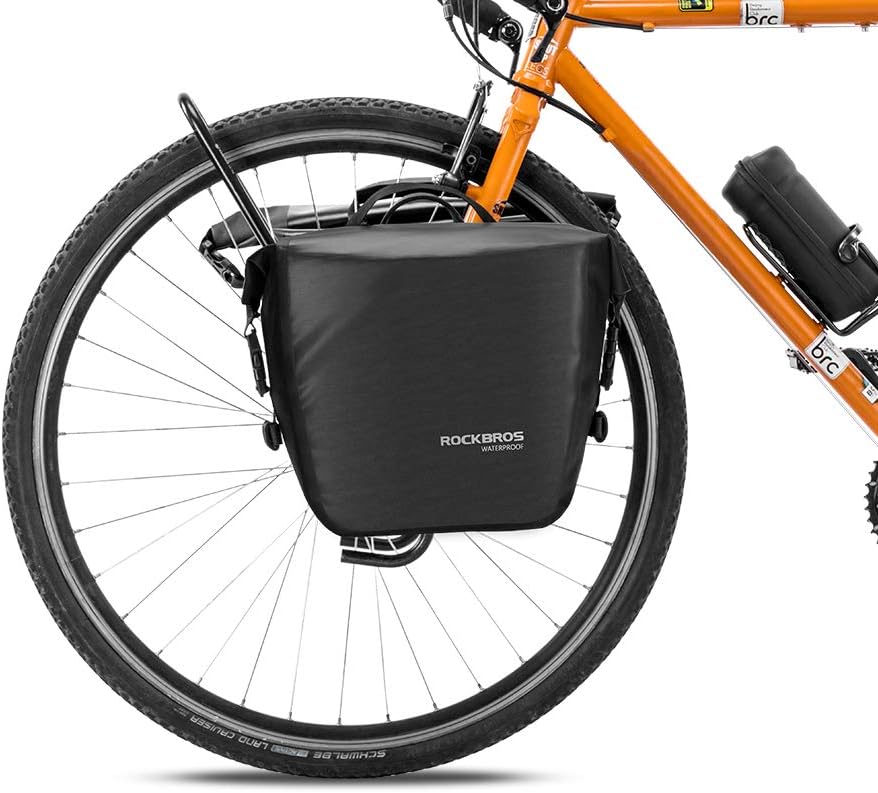 ROCKBROS Front Roller Panniers Bag Front Rack Bike Bag Durable Shelf Package with Carrying Handle & Free Shoulder Strap for Touring Picnic Commuting 1 Pair