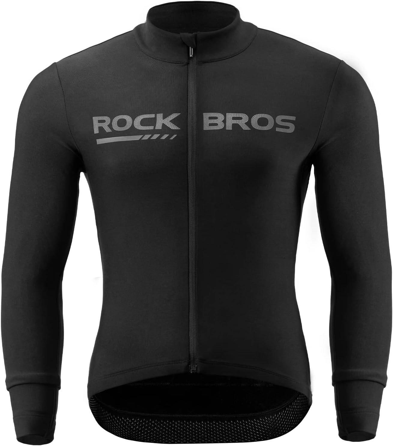 ROCKBROS Winter Cycling Jacket for Men Thermal Fleece Jackets Windproof Cold Weather Breathable Elastic Jacket Outdoor Sports